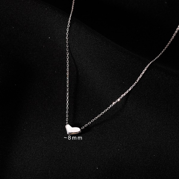 S925 Sterling Silver Minimalist Heart Necklace