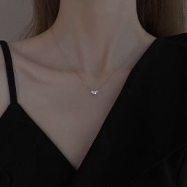 S925 Sterling Silver Minimalist Heart Necklace