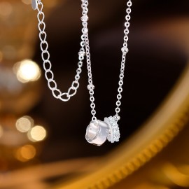 S925 Sterling Silver Double Circle Slim Waist Runn...