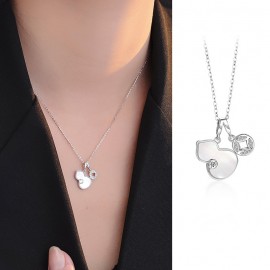 S925 Sterling Silver White Mother-of-Pearl Gourd N...