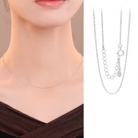 S925 Sterling Silver Beaded Minimalist Necklace