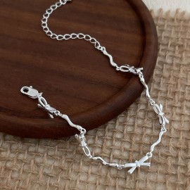 925 Sterling Silver Bow Bracelet