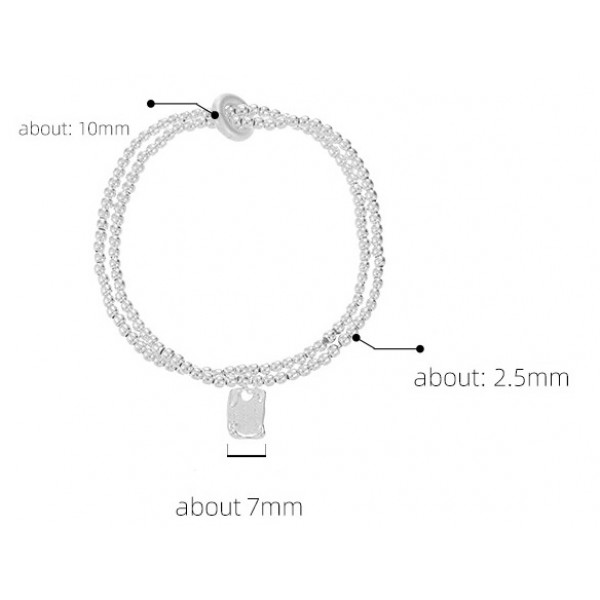 925 Sterling Silver Tag and Chain Bracelet