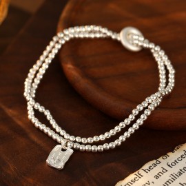 925 Sterling Silver Tag and Chain Bracelet