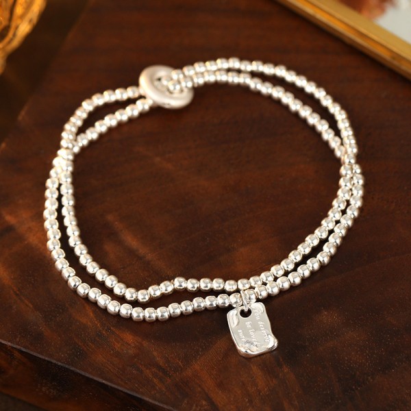 925 Sterling Silver Tag and Chain Bracelet