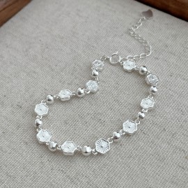 925 Sterling Silver Peach Blossom Bracelet