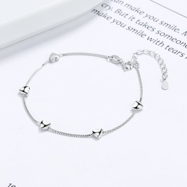 925 Sterling Silver Heart Bracelet
