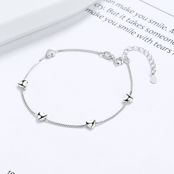925 Sterling Silver Heart Bracelet