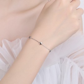 925 Sterling Silver Heart Bracelet