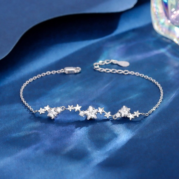 925 Sterling Silver Star Zircon Bracelet
