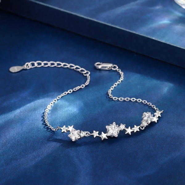 925 Sterling Silver Star Zircon Bracelet