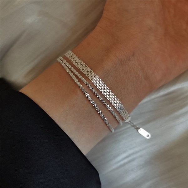 925 Sterling Silver Braided Chain Bracelet