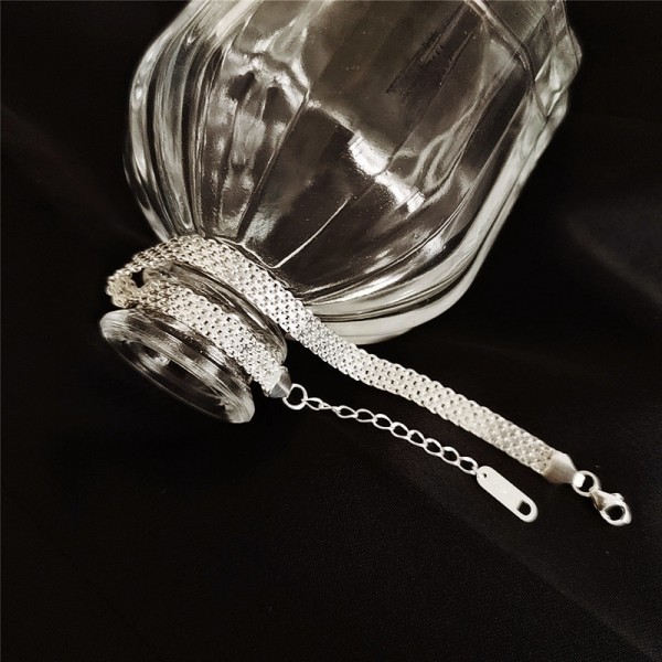 925 Sterling Silver Braided Chain Bracelet