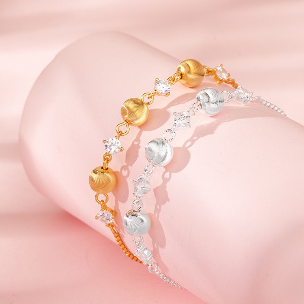 925 Sterling Silver Brushed Cat's Eye Bracelet