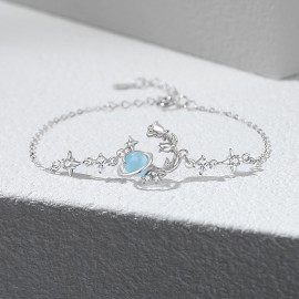 925 Sterling Silver Moon Bracelet