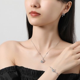 925 Sterling Silver Moon Bracelet