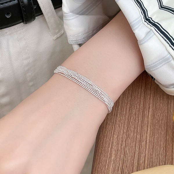 925 Sterling Silver Bead Chain Bracelet