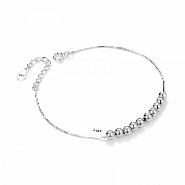 925 Sterling Silver Bead Bracelet