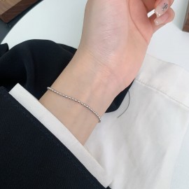 925 Sterling Silver Polished Bead Bracelet