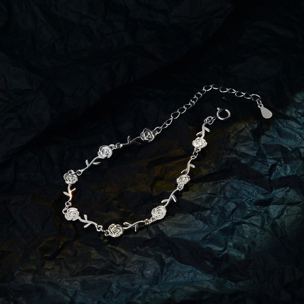 925 Sterling Silver Rose Bracelet