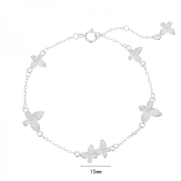 925 Sterling Silver Twin Butterflies Bracelet