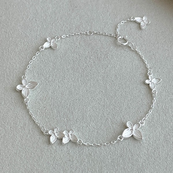 925 Sterling Silver Twin Butterflies Bracelet