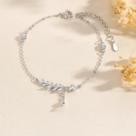 999 Sterling Silver Willow Leaf Bracelet