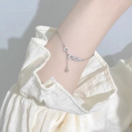 999 Sterling Silver Willow Leaf Bracelet