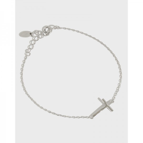 925 Sterling Silver Cross Bracelet