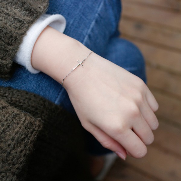 925 Sterling Silver Cross Bracelet