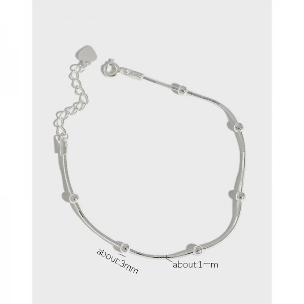 925 Sterling Silver Thin Wire Chain Bracelet