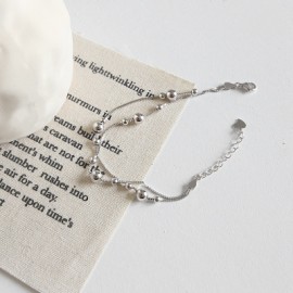 925 Sterling Silver Mixed Bead Bracelet