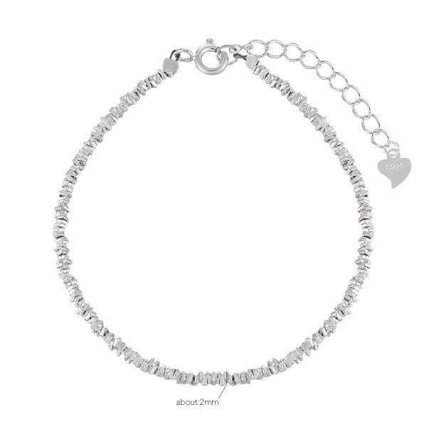 925 Sterling Silver Crushed Bracelet