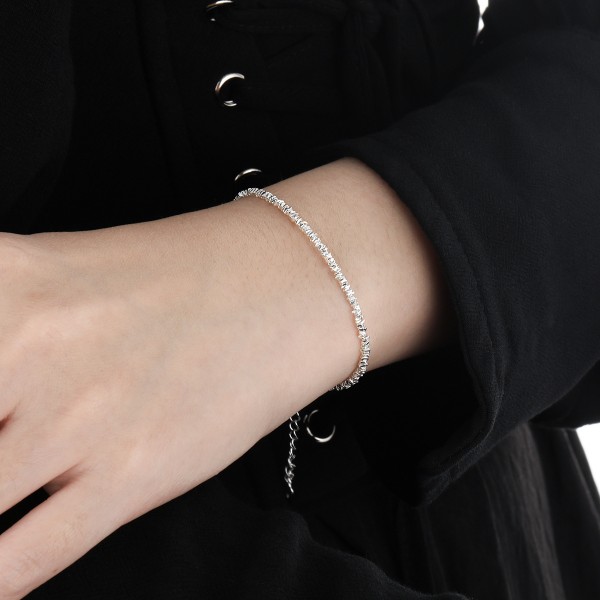 925 Sterling Silver Crushed Bracelet