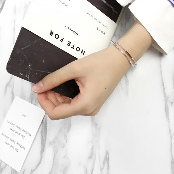 925 Sterling Silver Multi-Section Tube Bracelet