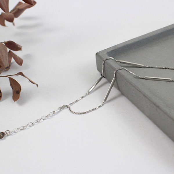 925 Sterling Silver Multi-Section Tube Bracelet