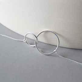 925 Sterling Silver Mixed Circle Bracelet