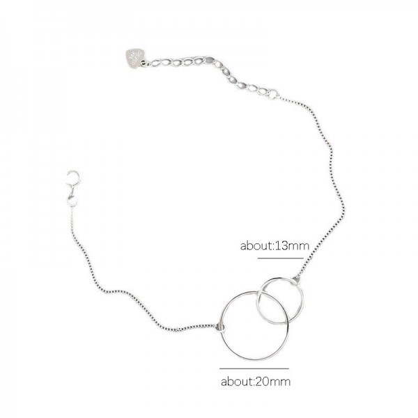 925 Sterling Silver Mixed Circle Bracelet