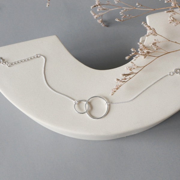 925 Sterling Silver Mixed Circle Bracelet