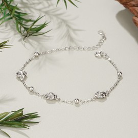 925 Sterling Silver Rose Bracelet