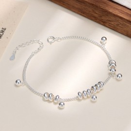 925 Sterling Silver Plain Circle Bracelet