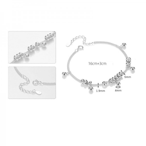 925 Sterling Silver Plain Circle Bracelet