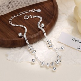 925 Sterling Silver Plain Circle Bracelet