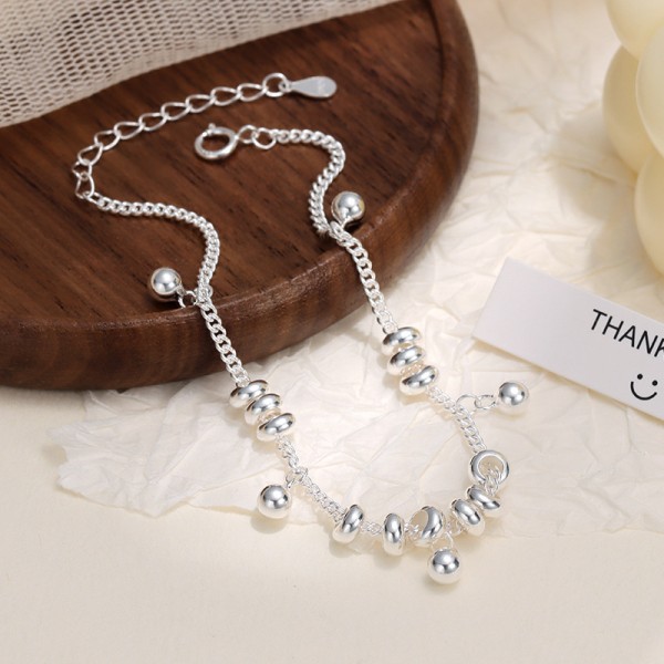 925 Sterling Silver Plain Circle Bracelet