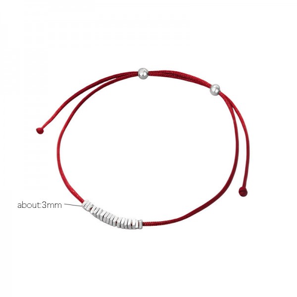 999 Sterling Silver Square Bracelet