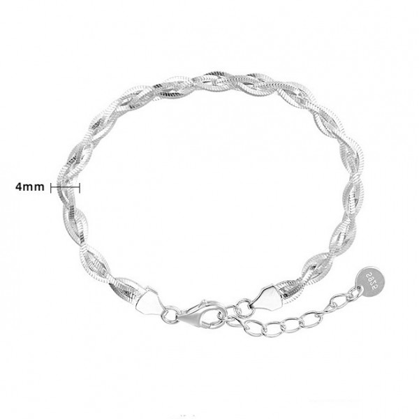 925 Sterling Silver Twisted Bracelet