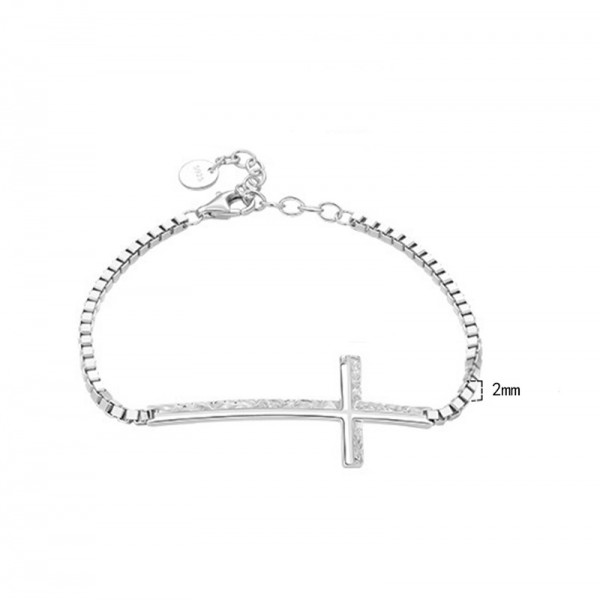 925 Sterling Silver Cross Bracelet