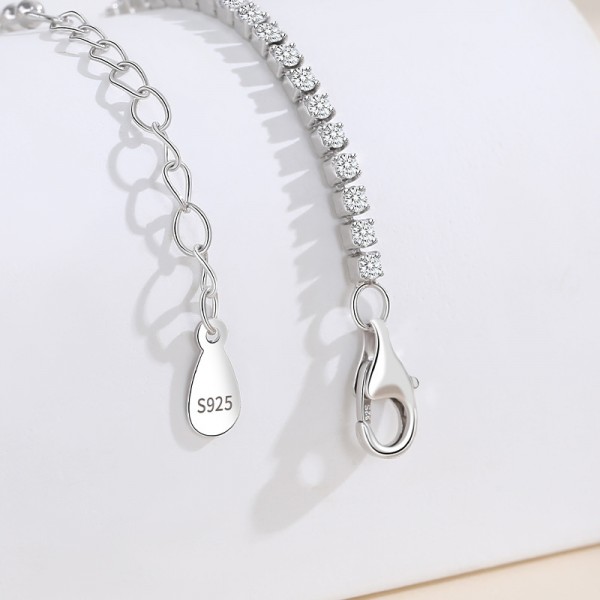 925 Sterling Silver Double-Layer Bead Bracelet