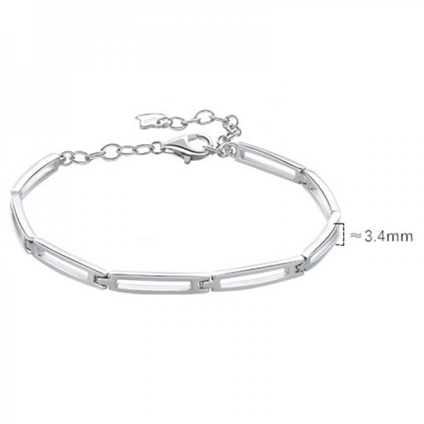 925 Sterling Silver Geometric Bracelet