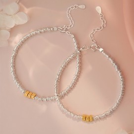 S999 Sterling Silver Cheese Hoop and Granulated Si...